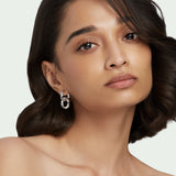 Squircle Two Way Hoops In Sterling Silver