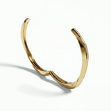 Squircle Open Bangle In Gold Vermeil