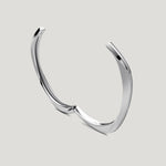 Squircle Open Bangle of Rhodium Plated on Sterling Silver jewerly by My-Dori