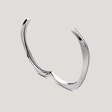 Squircle Open Bangle of Rhodium Plated on Sterling Silver jewerly by My-Dori