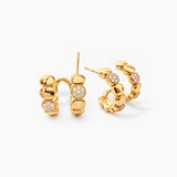 Bandhani Double Hoop in Gold Vermeil