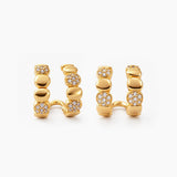 Bandhani Double Hoop in Gold Vermeil