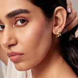 Bandhani Double Hoop in Gold Vermeil
