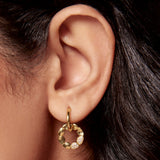 Bandhani Drop Earrings in Gold Vermeil