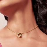 ⁠Bandhani Pendant Necklace in Gold Vermeil