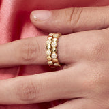 Bandhani Cluster Ring in Gold Vermeil