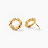 Bandhani Stud In Gold Vermeil