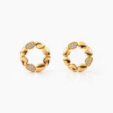 Bandhani Stud In Gold Vermeil