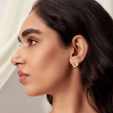 Bandhani Stud In Gold Vermeil