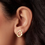 Bandhani Stud In Gold Vermeil