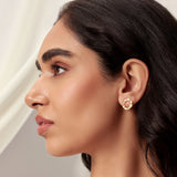 Bandhani Stud In Gold Vermeil