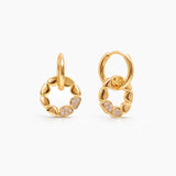 Bandhani Drop Earrings in Gold Vermeil