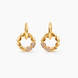 Bandhani Drop Earrings in Gold Vermeil