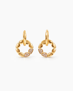 Bandhani Drop Earrings in Gold Vermeil