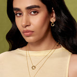 ⁠Bandhani Pendant Necklace and Drop Earring Set