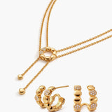 Bandhani Ropeway Necklace and Double Hoop Set