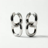Squircle Two Way Hoops In Sterling Silver