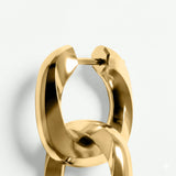Squircle Two Way Hoops In Gold Vermeil
