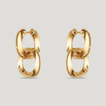 Squircle Two-Way Hoops earring of 18kt Gold Vermeil on Sterling Silver jewelry by My-Dori
