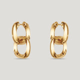 Squircle Two-Way Hoops earring of 18kt Gold Vermeil on Sterling Silver jewelry by My-Dori