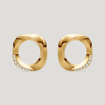 Squircle Stud earring of 18kt Gold Vermeil on Sterling Silver by My-Dori