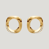 Squircle Stud earring of 18kt Gold Vermeil on Sterling Silver by My-Dori