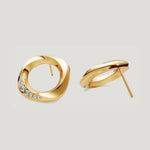 Squircle Stud earring of 18kt Gold Vermeil on Sterling Silver by My-Dori