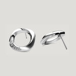 Squircle Stud earring of Rhodium Plated on Sterling Silver jewerly by Mt-Dori