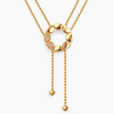 Bandhani Ropeway Necklace in Gold Vermeil