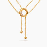 Bandhani Ropeway Necklace in Gold Vermeil