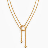 Bandhani Ropeway Necklace in Gold Vermeil