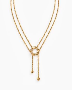 Bandhani Ropeway Necklace in Gold Vermeil