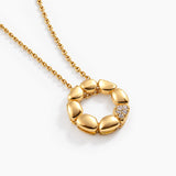 ⁠Bandhani Pendant Necklace in Gold Vermeil