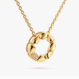 ⁠Bandhani Pendant Necklace in Gold Vermeil