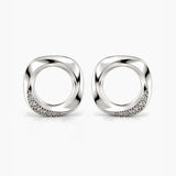 Squircle Stud In Sterling Silver
