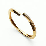 Squircle Open Bangle In Gold Vermeil