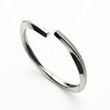 Squircle Open Bangle In Sterling Silver