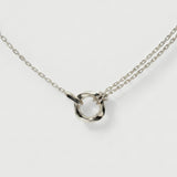 Squircle Pendant With Knotted Chain In Sterling Silver