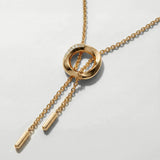 Squircle Bolo Necklace In Gold Vermeil