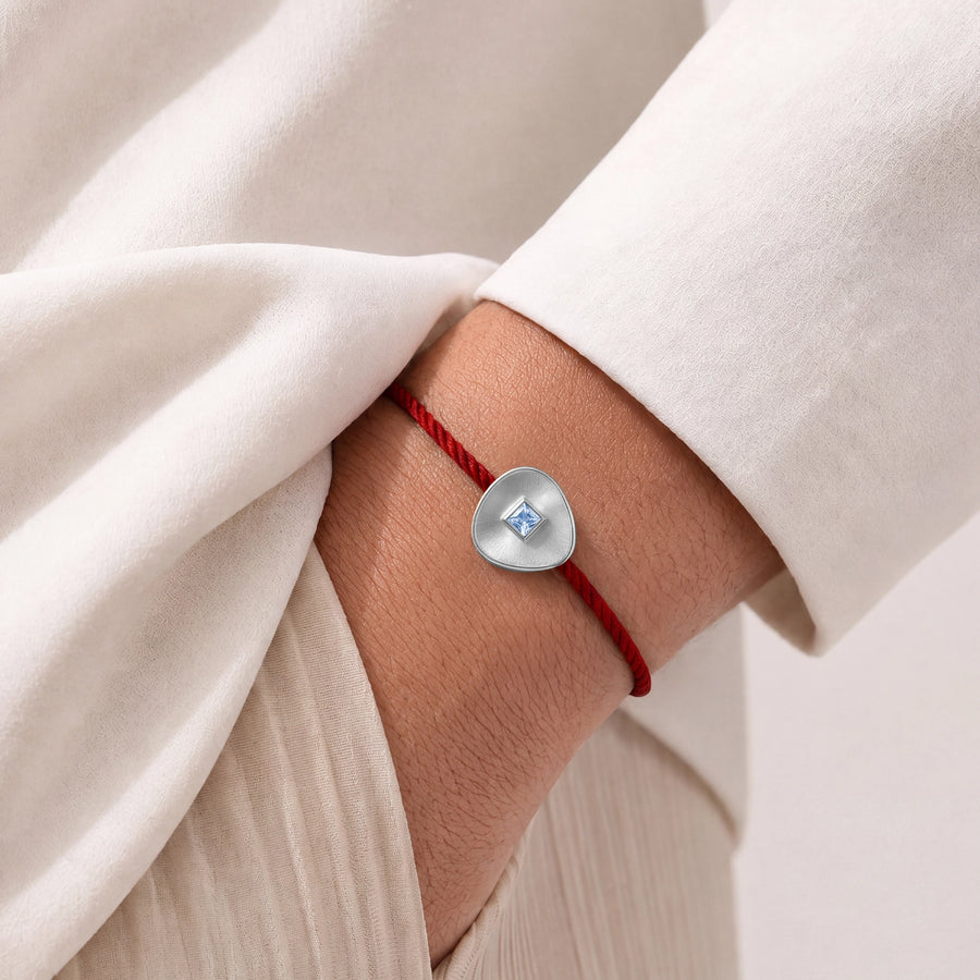 Anantam Band in Sterling Silver Red