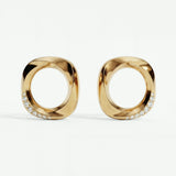 Squircle Stud In Gold Vermeil