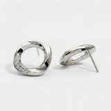 Squircle Stud In Sterling Silver