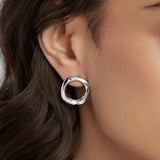 Squircle Stud In Sterling Silver