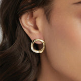 Squircle Stud In Gold Vermeil