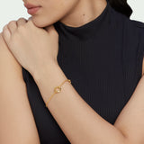 Squircle Chain Bracelet In Gold Vermeil